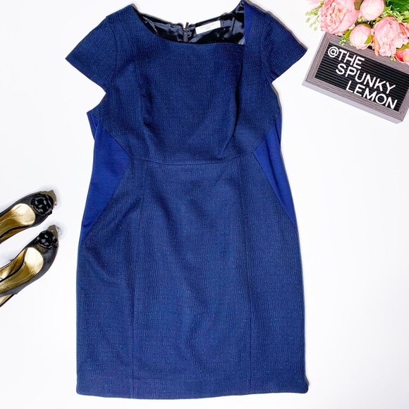 Tahari Woman Dresses & Skirts - TAHARI Navy Blue Sheath Dress Cap sleeve Plus size